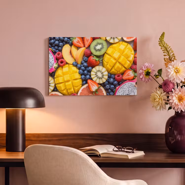 Canvas schilderij - Fruit - Versneden - Kleurrijk - Eten - Gezond — 6