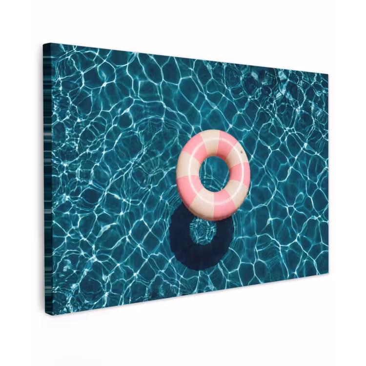 Canvas schilderij - Drijvend - Zwemband - Water — 1