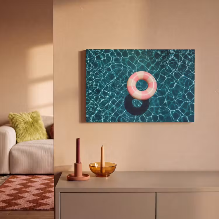Canvas schilderij - Drijvend - Zwemband - Water — 2