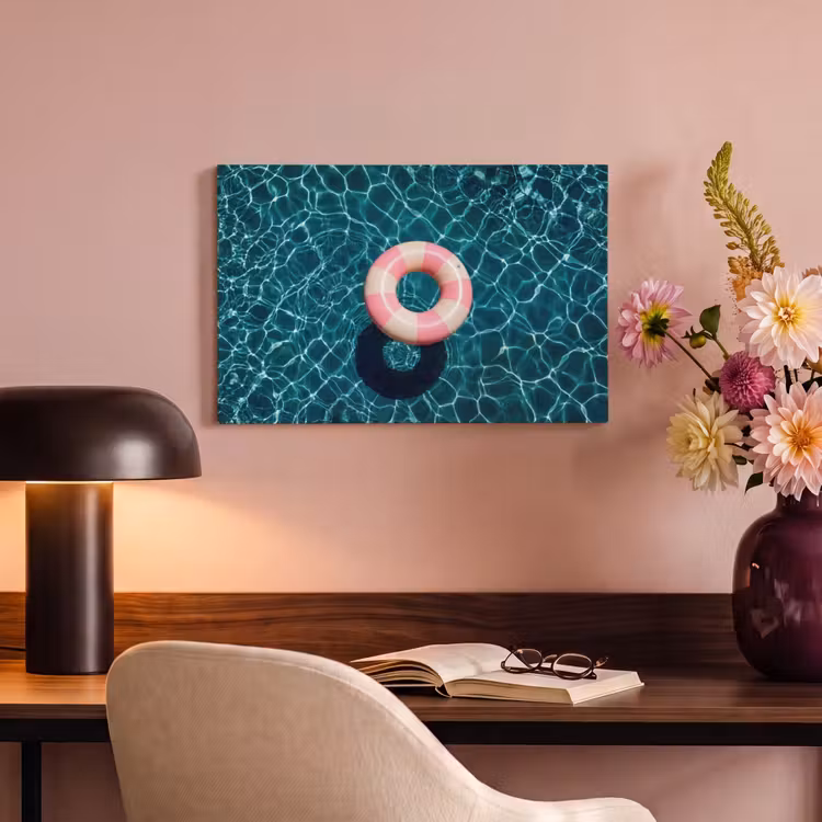 Canvas schilderij - Drijvend - Zwemband - Water — 6