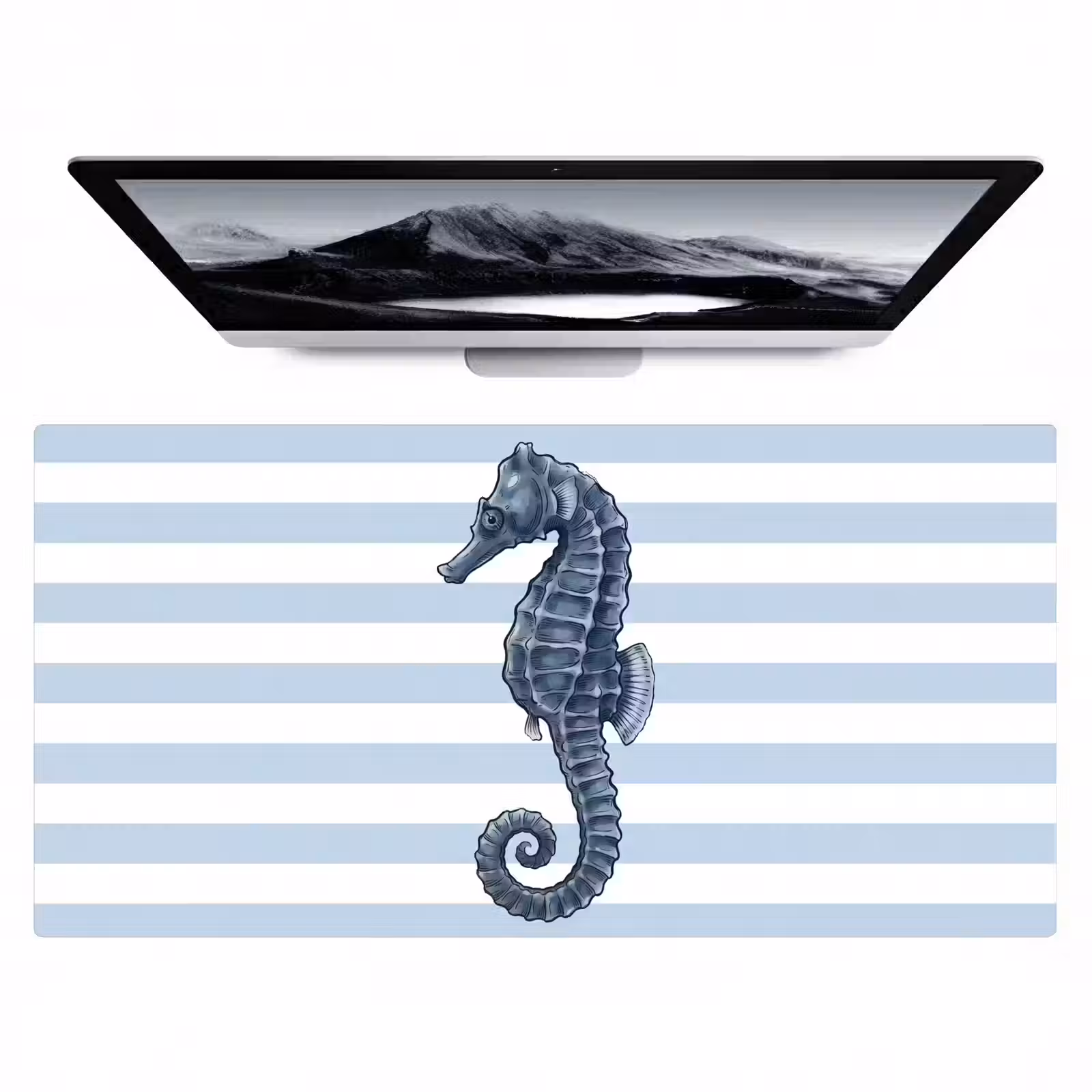 Bureau onderlegger - Vis - Oceaan - Illustratie - Blauw - Strepen — 1