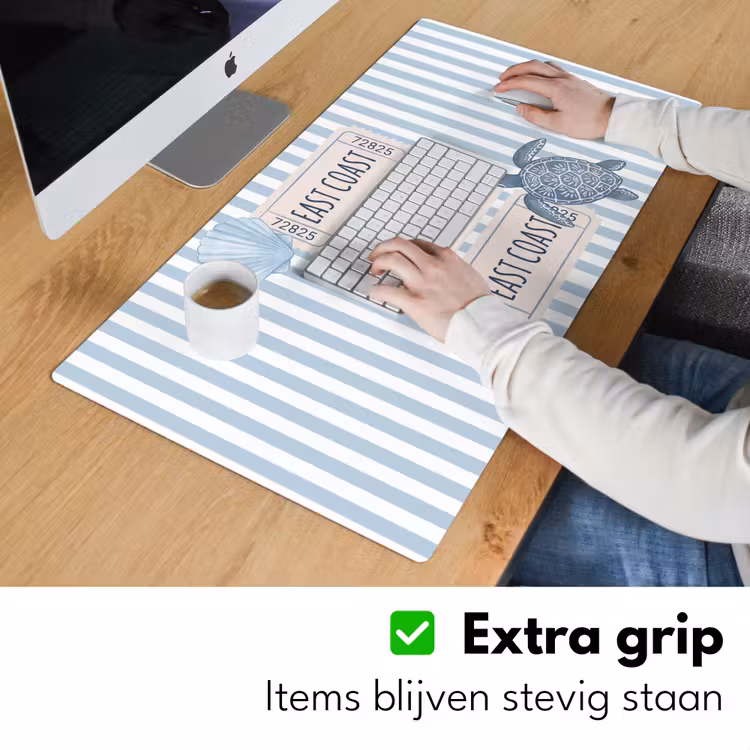 Bureau onderlegger - Schelp - Oceaan - Kust - Blauw - Illustratie — 6