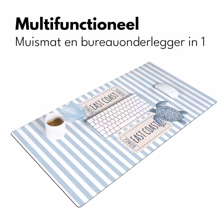 Bureau onderlegger - Schelp - Oceaan - Kust - Blauw - Illustratie — 7