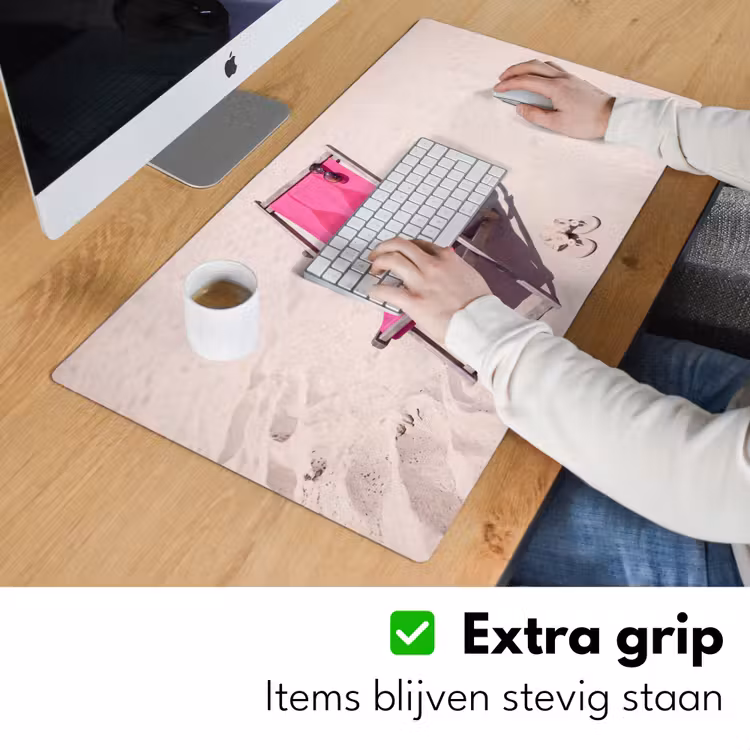Bureau onderlegger - Strand - Ligstoel - Badkleding - Zomer - Roze — 6