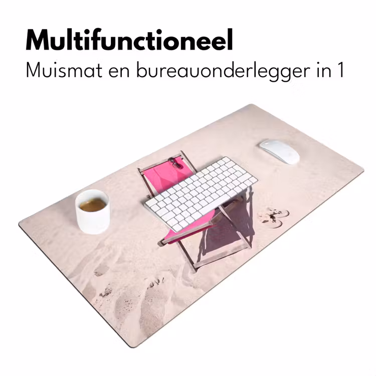 Bureau onderlegger - Strand - Ligstoel - Badkleding - Zomer - Roze — 7