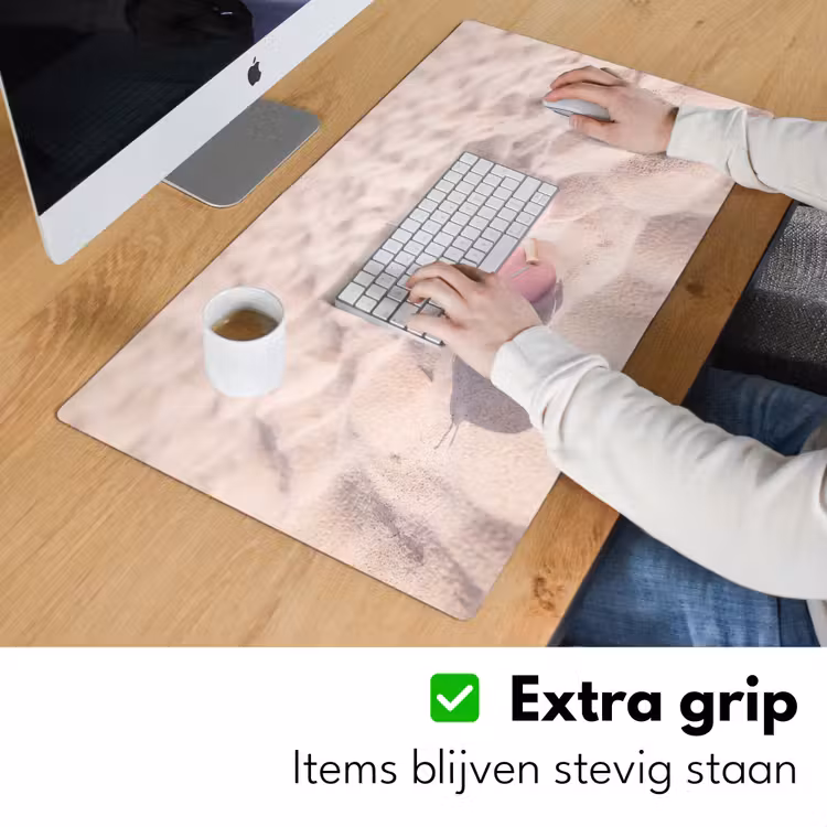 Bureau onderlegger - Strand - Schelpen - Zomer - Roze - Decoratie — 6