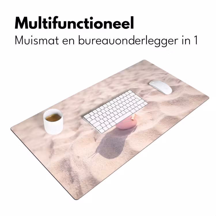 Bureau onderlegger - Strand - Schelpen - Zomer - Roze - Decoratie — 7