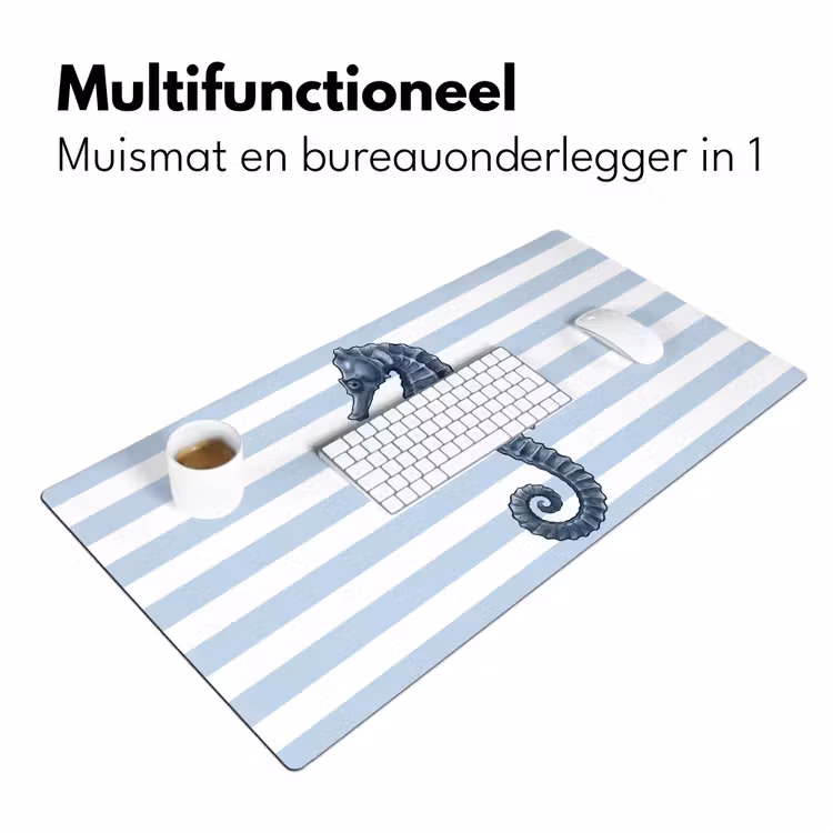 Bureau onderlegger - Vis - Oceaan - Illustratie - Blauw - Strepen — 7