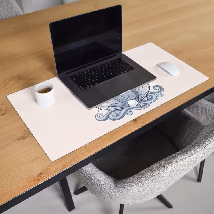 Bureau onderlegger - Zeemeermin - Schelp - Zee - Fantasie - Blauw — 3
