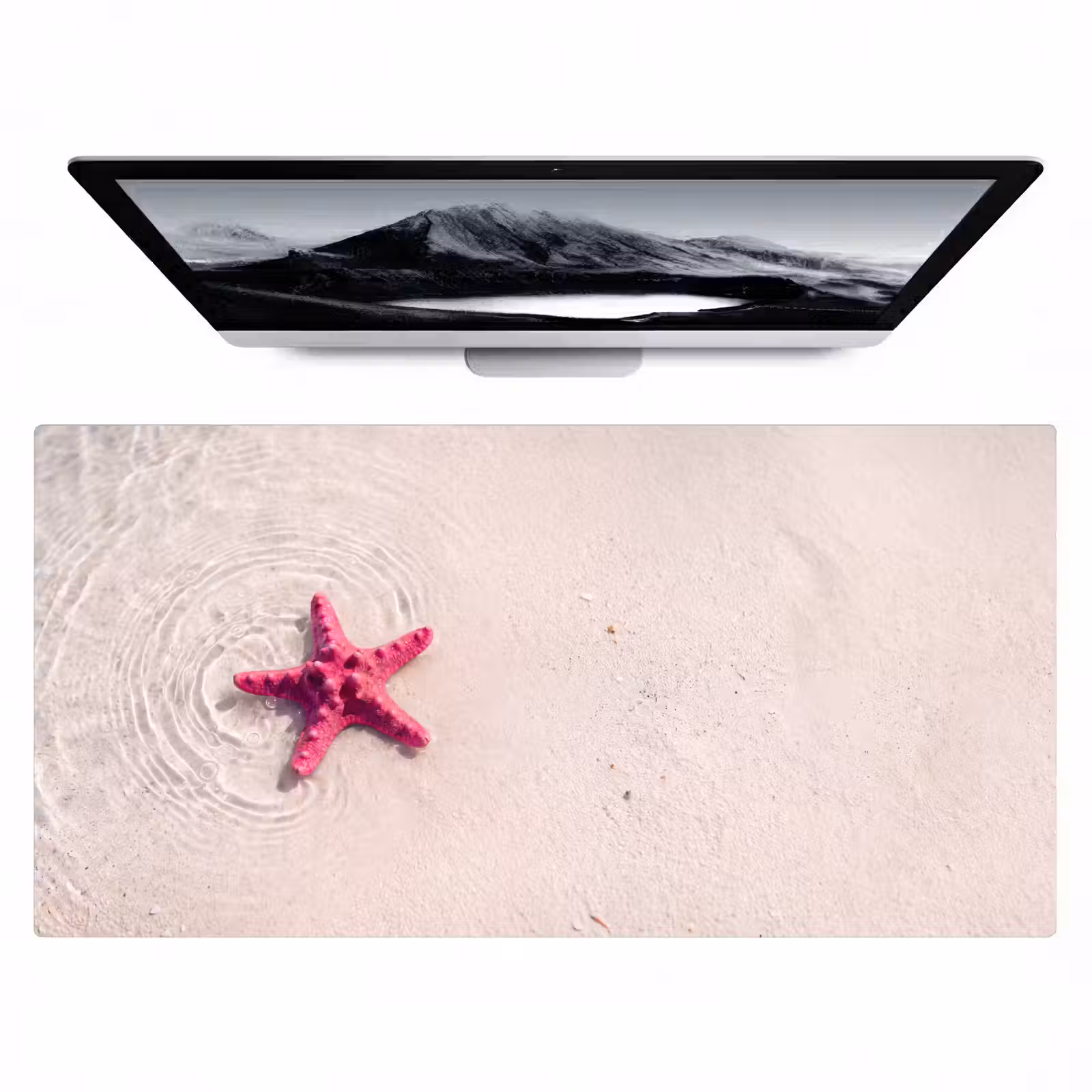 Bureau onderlegger - Zeeleven - Zeester - Strand - Roze - Water — 1
