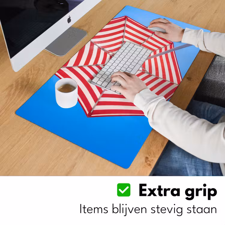 Bureau onderlegger - Parasol - Strepen - Zomer - Rood - Blauw — 6