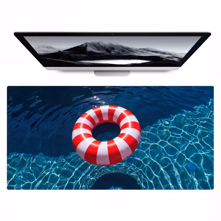 Bureau onderlegger - Recreatie - Water - Zomer - Rood - Wit — 1
