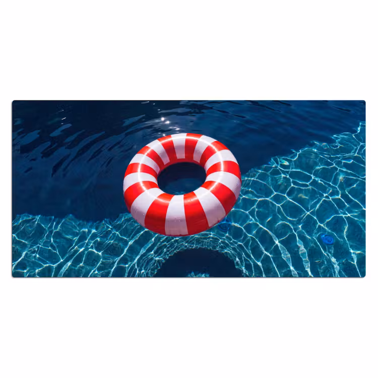 Bureau onderlegger - Recreatie - Water - Zomer - Rood - Wit — 2