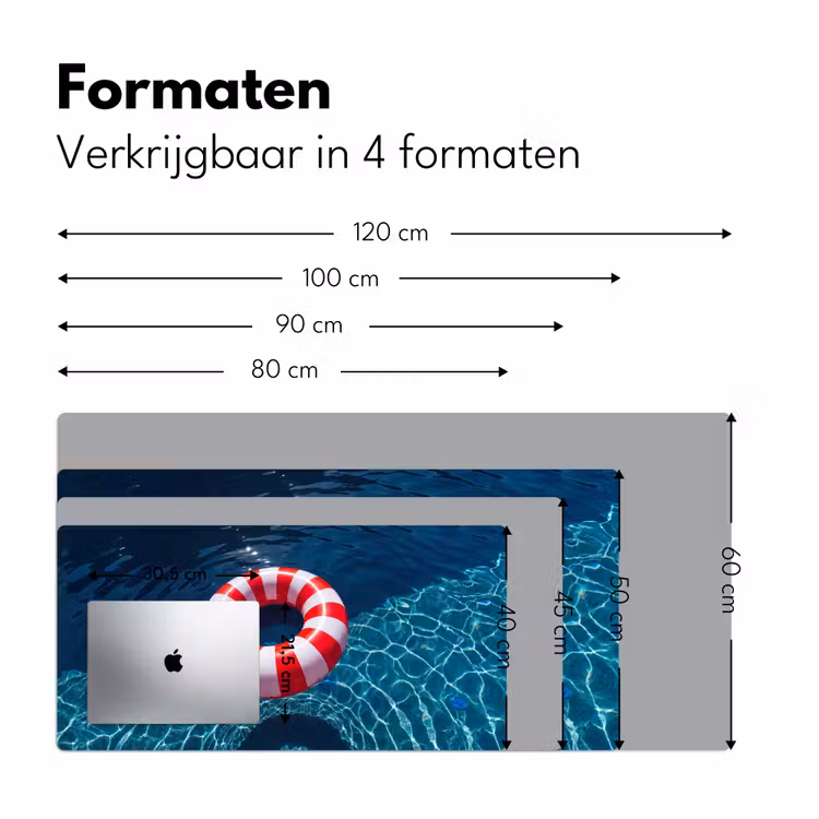 Bureau onderlegger - Recreatie - Water - Zomer - Rood - Wit — 8