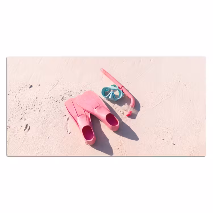Bureau onderlegger - Snorkelset - Strand - Zomer - Roze — 2
