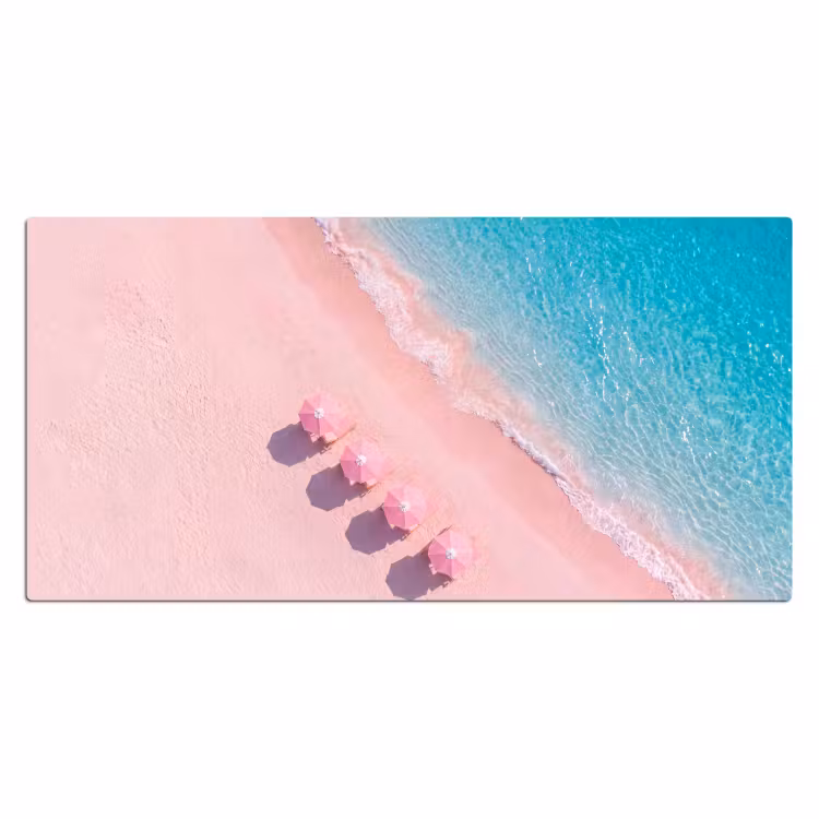 Bureau onderlegger - Strand - Roze zand - Zee - Zomer - Natuur — 2