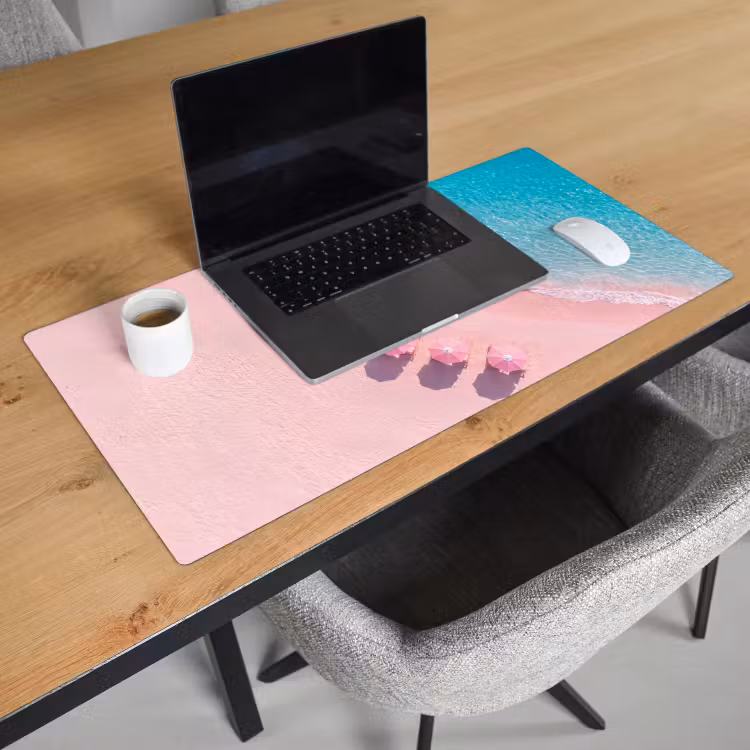 Bureau onderlegger - Strand - Roze zand - Zee - Zomer - Natuur — 3
