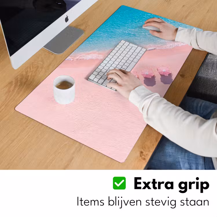 Bureau onderlegger - Strand - Roze zand - Zee - Zomer - Natuur — 6