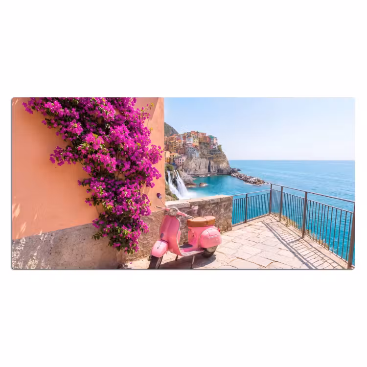 Bureau onderlegger - Voertuig - Roze - Kust - Zomer - Reizen — 2