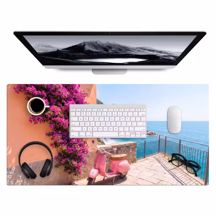 Bureau onderlegger - Voertuig - Roze - Kust - Zomer - Reizen — 4