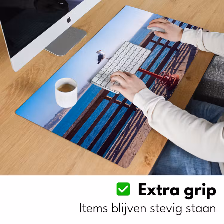 Bureau onderlegger - Vogel - Verrekijker - Kust - Zee - Blauw — 6