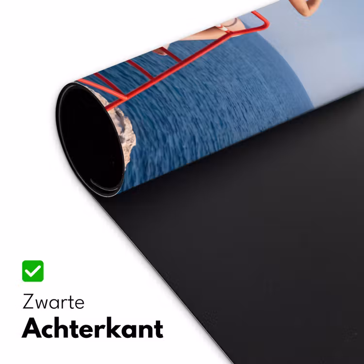 Bureau onderlegger - Vrouw - Zee - Kust - Verrekijker - Rood — 5