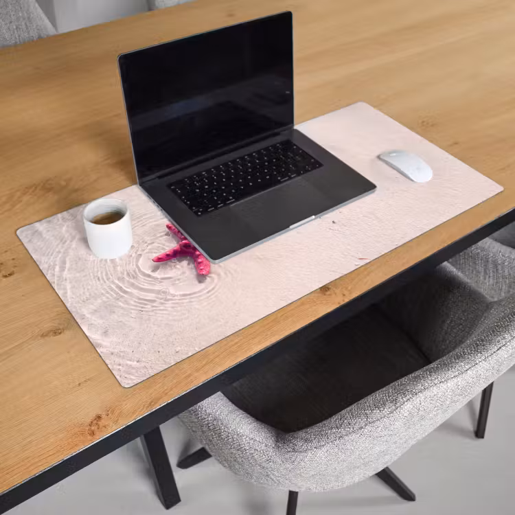 Bureau onderlegger - Zeeleven - Zeester - Strand - Roze - Water — 3