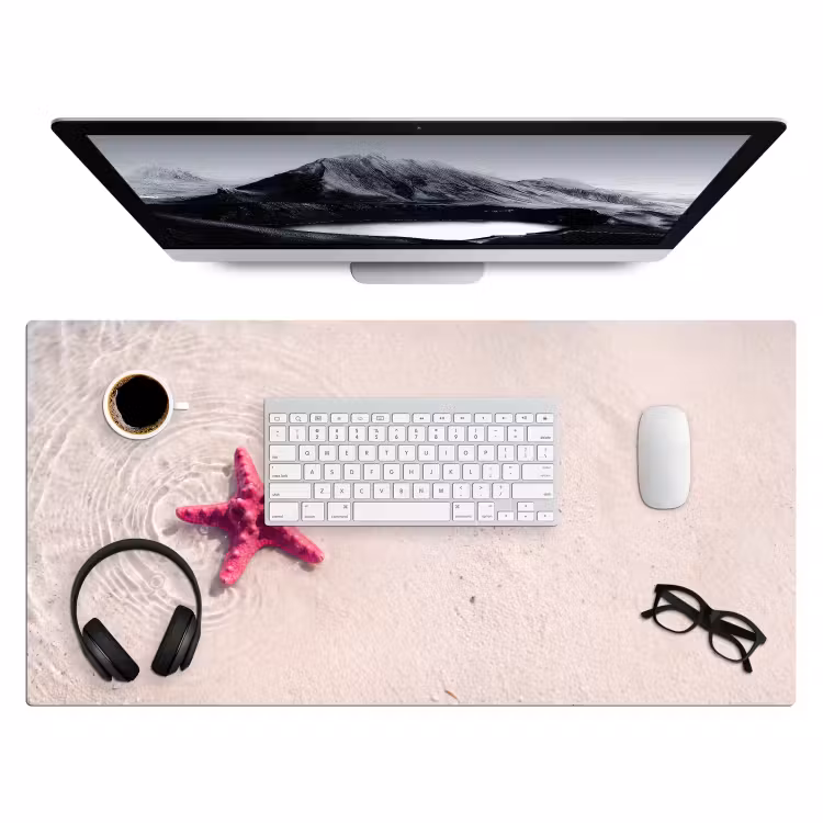 Bureau onderlegger - Zeeleven - Zeester - Strand - Roze - Water — 4