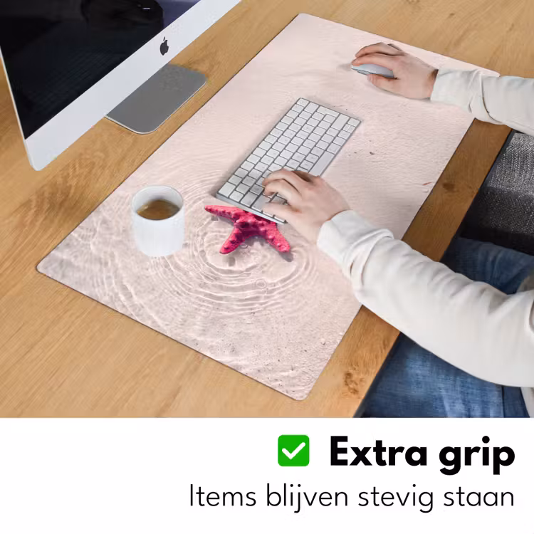 Bureau onderlegger - Zeeleven - Zeester - Strand - Roze - Water — 6