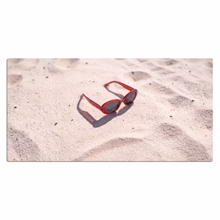 Bureau onderlegger - Zonnebril - Strand - Vakantie - Rood — 2