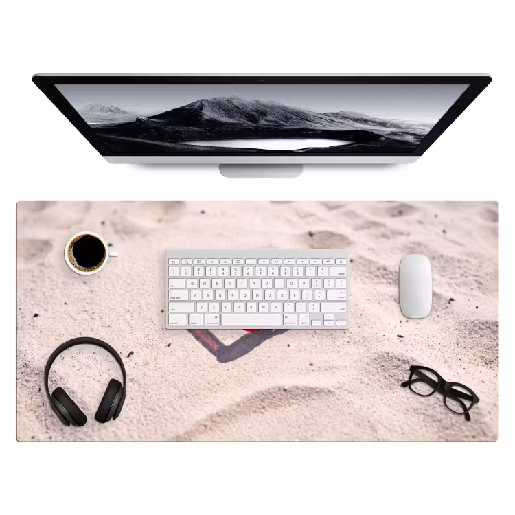 Bureau onderlegger - Zonnebril - Strand - Vakantie - Rood — 4