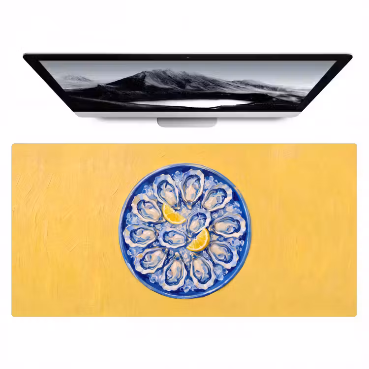 Bureau onderlegger - Oesters - Citroen - IJs - Modern - Geel — 1