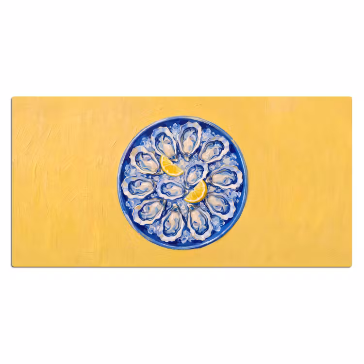Bureau onderlegger - Oesters - Citroen - IJs - Modern - Geel — 2