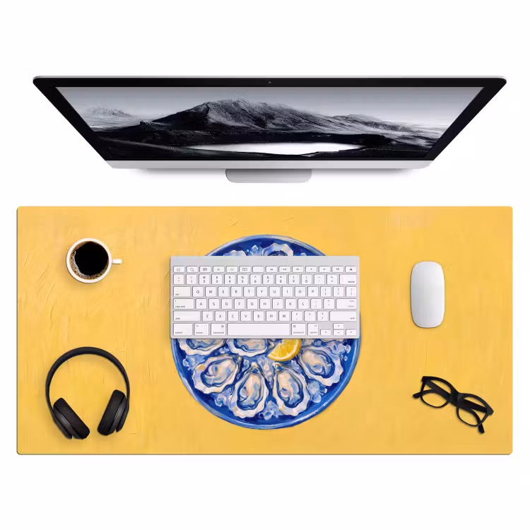 Bureau onderlegger - Oesters - Citroen - IJs - Modern - Geel — 4
