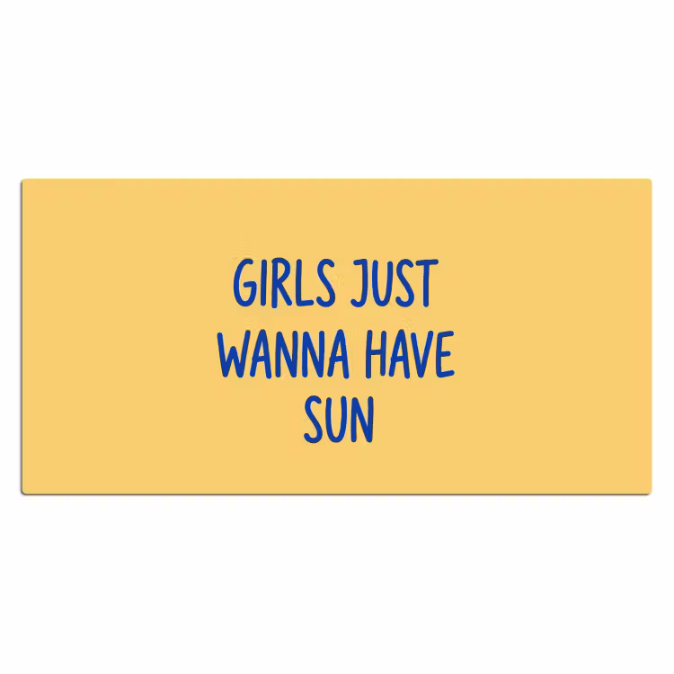 Bureau onderlegger - Tekst - Zon - Zomer - Modern - Geel — 2