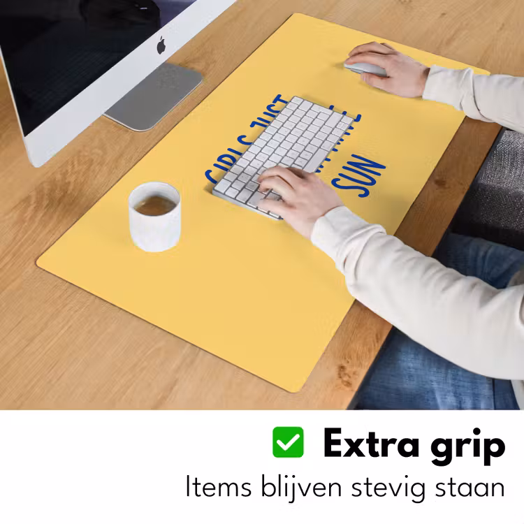 Bureau onderlegger - Tekst - Zon - Zomer - Modern - Geel — 6