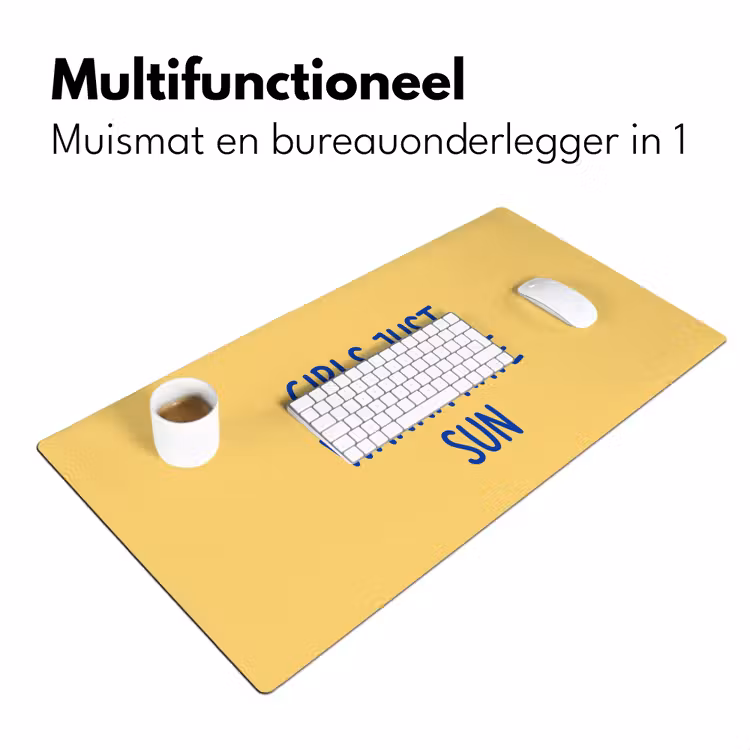 Bureau onderlegger - Tekst - Zon - Zomer - Modern - Geel — 7