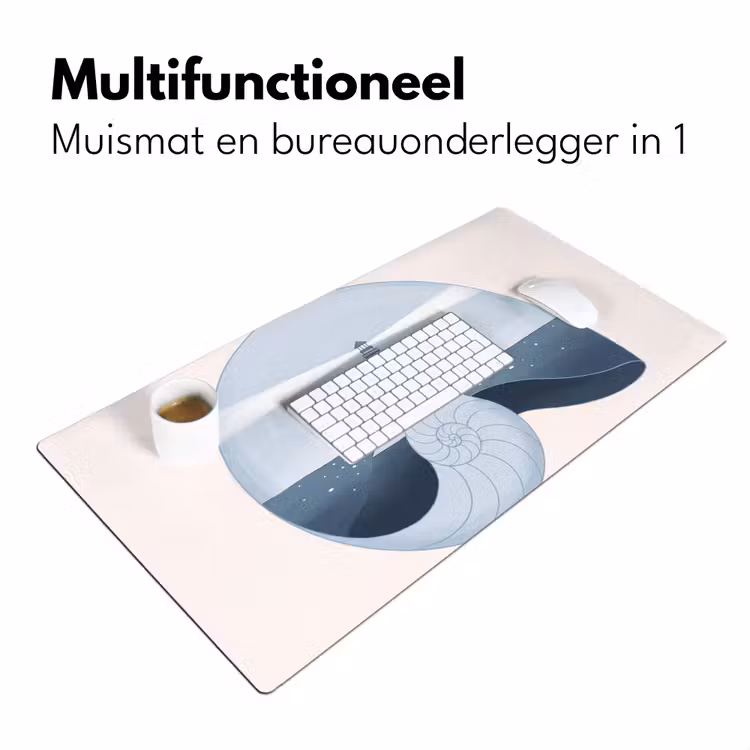 Bureau onderlegger - Vuurtoren - Zee - Schelp - Abstract - Blauw — 7