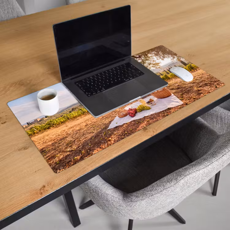 Bureau onderlegger - Picknick - Wijngaard - Landschap - Zomer - Eten — 3