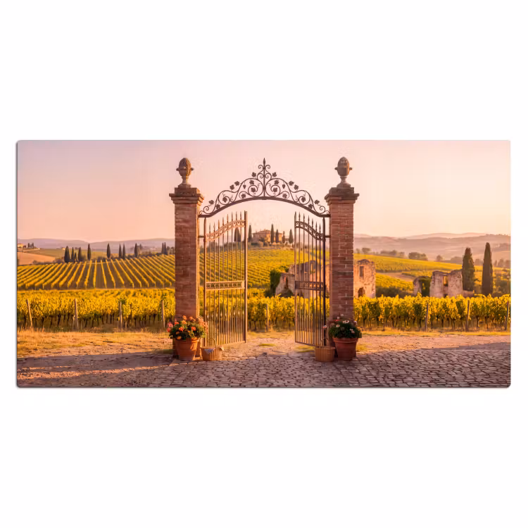 Bureau onderlegger - Poort - Landschap - Platteland - Zonlicht - Warm — 2