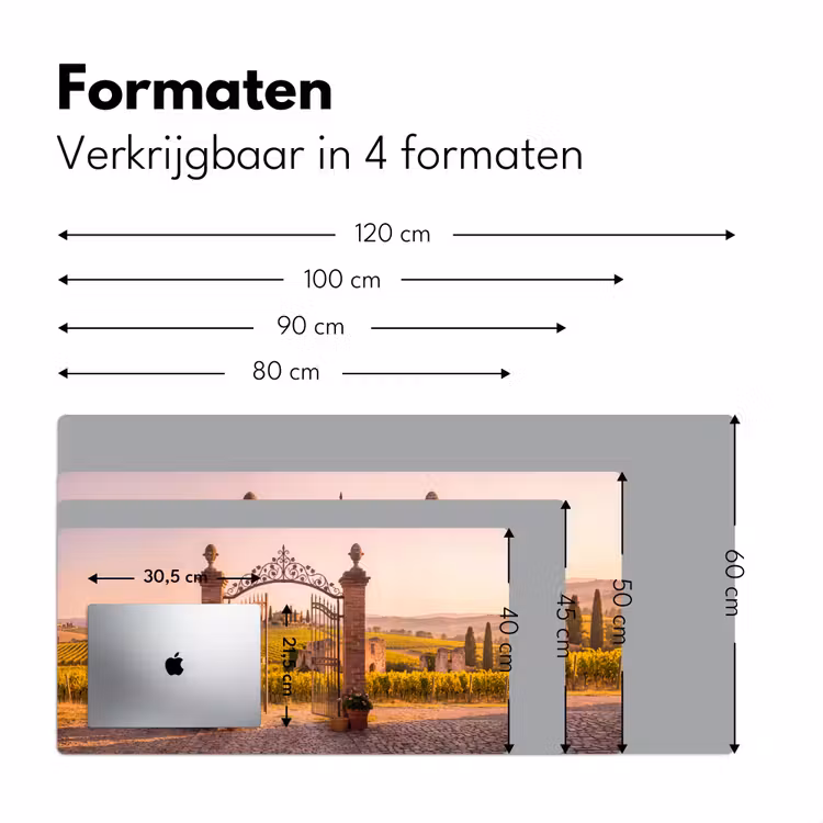 Bureau onderlegger - Poort - Landschap - Platteland - Zonlicht - Warm — 8