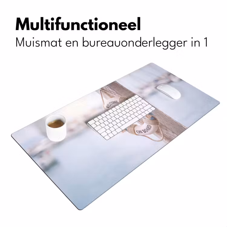 Bureau onderlegger - Reddingsboei - Maritiem - Welkom - Blauw - Wit — 7