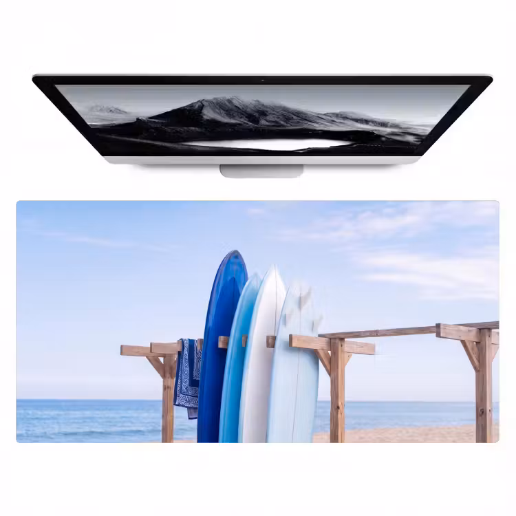 Bureau onderlegger - Surfplank - Strand - Zomer - Blauw - Water — 1