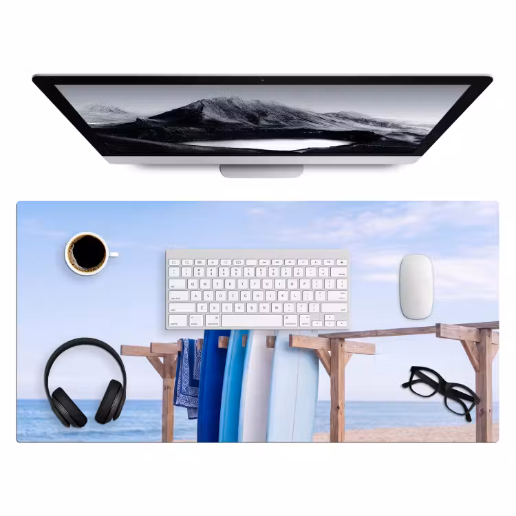 Bureau onderlegger - Surfplank - Strand - Zomer - Blauw - Water — 4