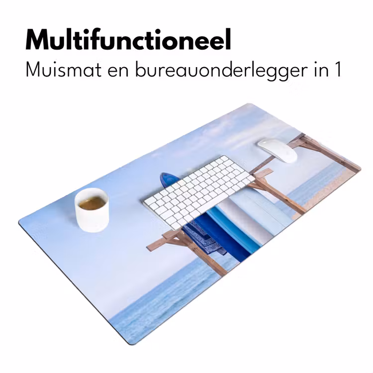 Bureau onderlegger - Surfplank - Strand - Zomer - Blauw - Water — 7