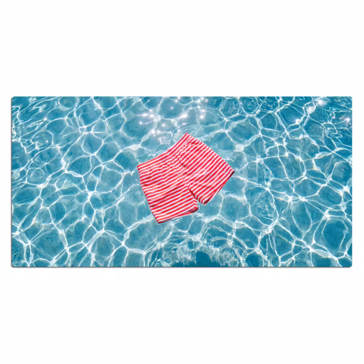 Bureau onderlegger - Zwemkleding - Gestreept - Water - Zomer - Rood-wit — 2