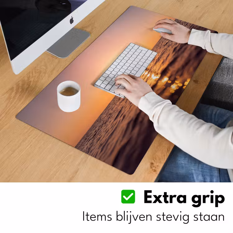 Bureau onderlegger - Persoon - Surfen - Zonsondergang - Zee - Oranje — 6