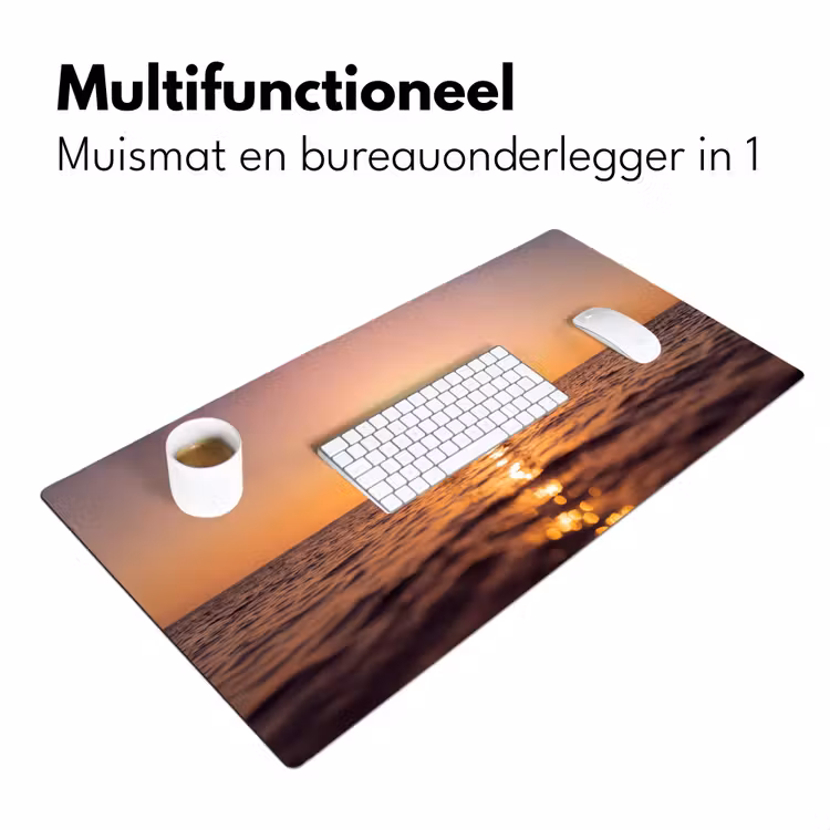 Bureau onderlegger - Persoon - Surfen - Zonsondergang - Zee - Oranje — 7