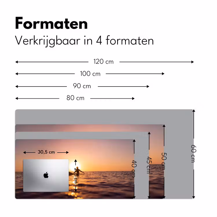 Bureau onderlegger - Persoon - Surfen - Zonsondergang - Zee - Oranje — 8