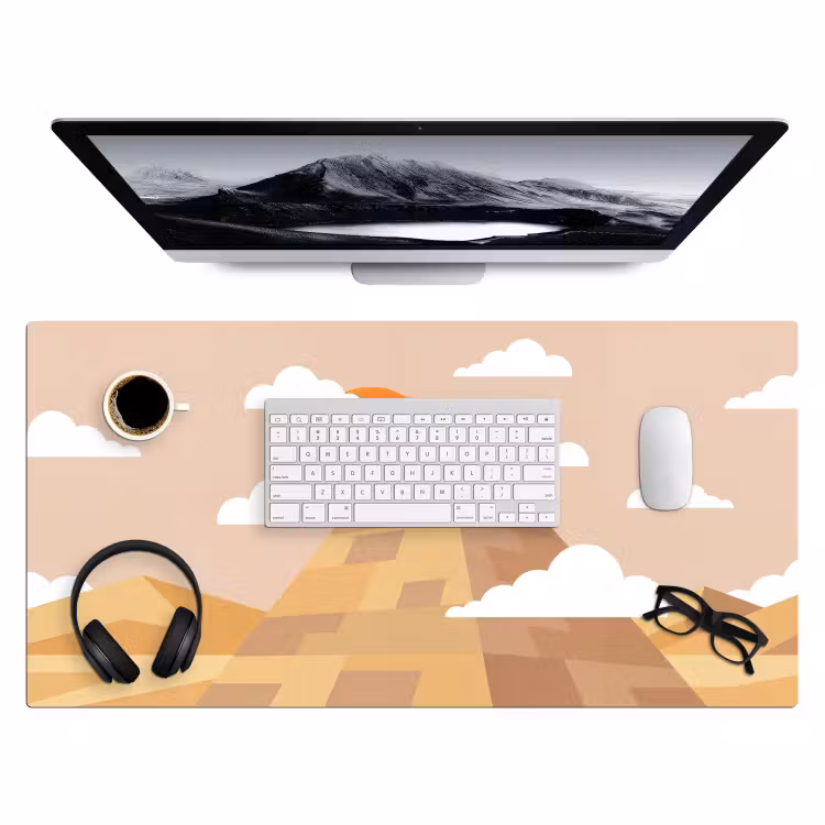 Bureau onderlegger - Piramide - Zon - Woestijn - Modern - Oranje — 4